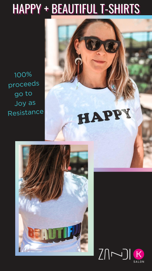 happy + beautiful tshirts